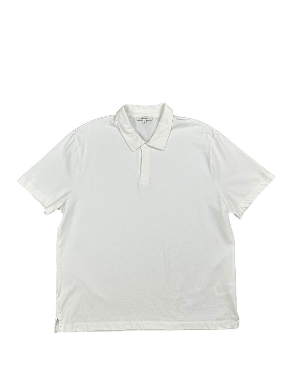 Madewell The Vintage Polo Shirt White — Size Large
